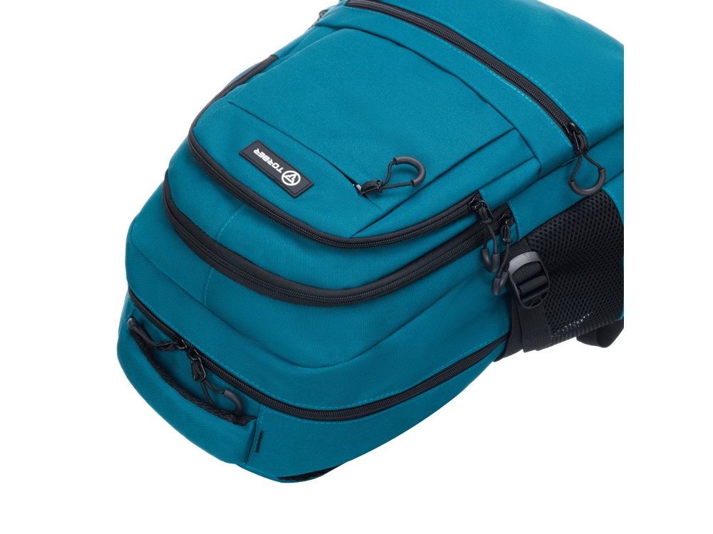 Рюкзак TORBER КЛАСС, зелёный, 46 х 32 х 13 см + Мешок для сменной обуви в подарок!-7