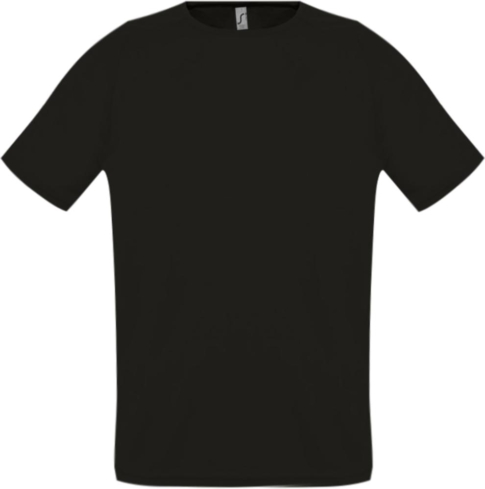 Футболка унисекс Sporty 140, черная-0