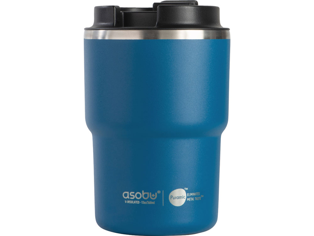 Вакуумная термокружка с внутренним керамическим покрытием Coffee Express, 360 мл, синий-5