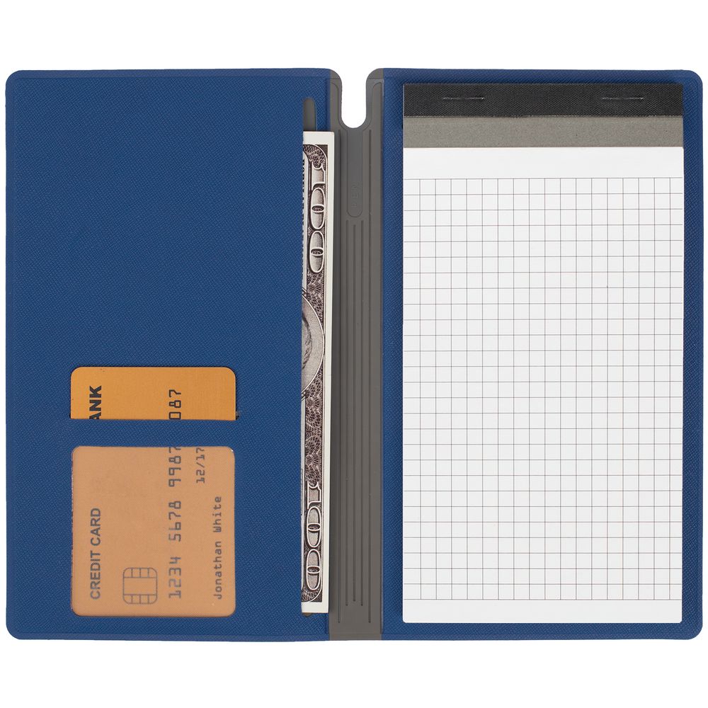 Блокнот Dual, ярко-синий-2