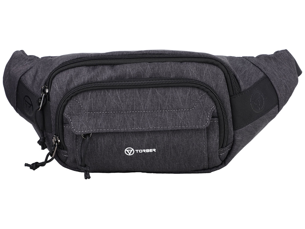 Сумка на пояс TORBER, серый, полиэстер-0