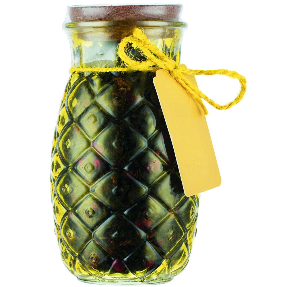 Чай «Сокочай» в желтой декоративной банке, черный с ананасом и брусникой-1