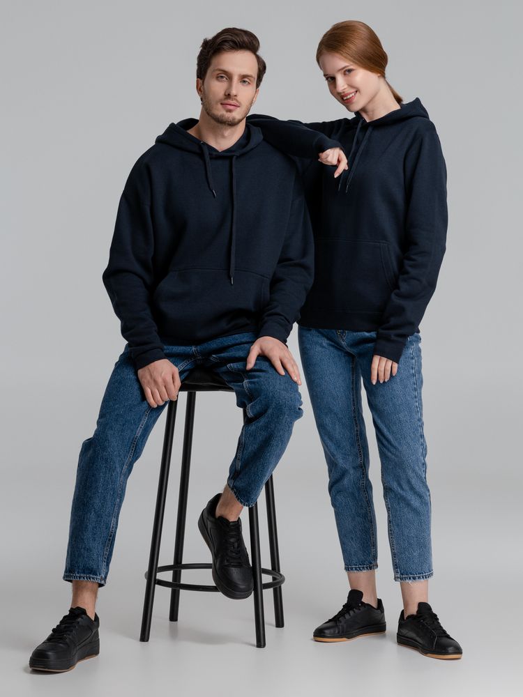 Толстовка с капюшоном Slam 320, темно-синяя-6