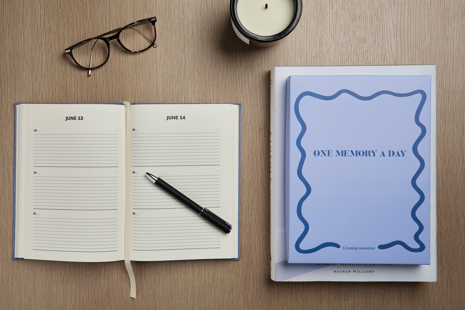 Блокнот VINGA One Memory a Day из переработанной бумаги GRS, А5-4