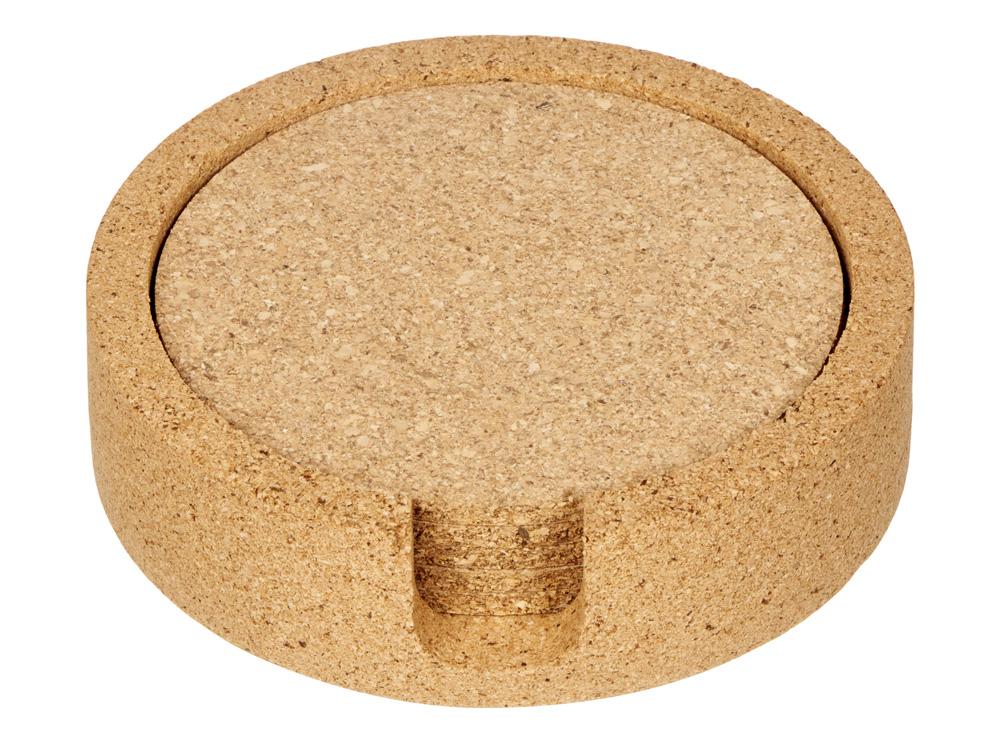 Набор костеров из пробки на подставке из пробки Krock-2