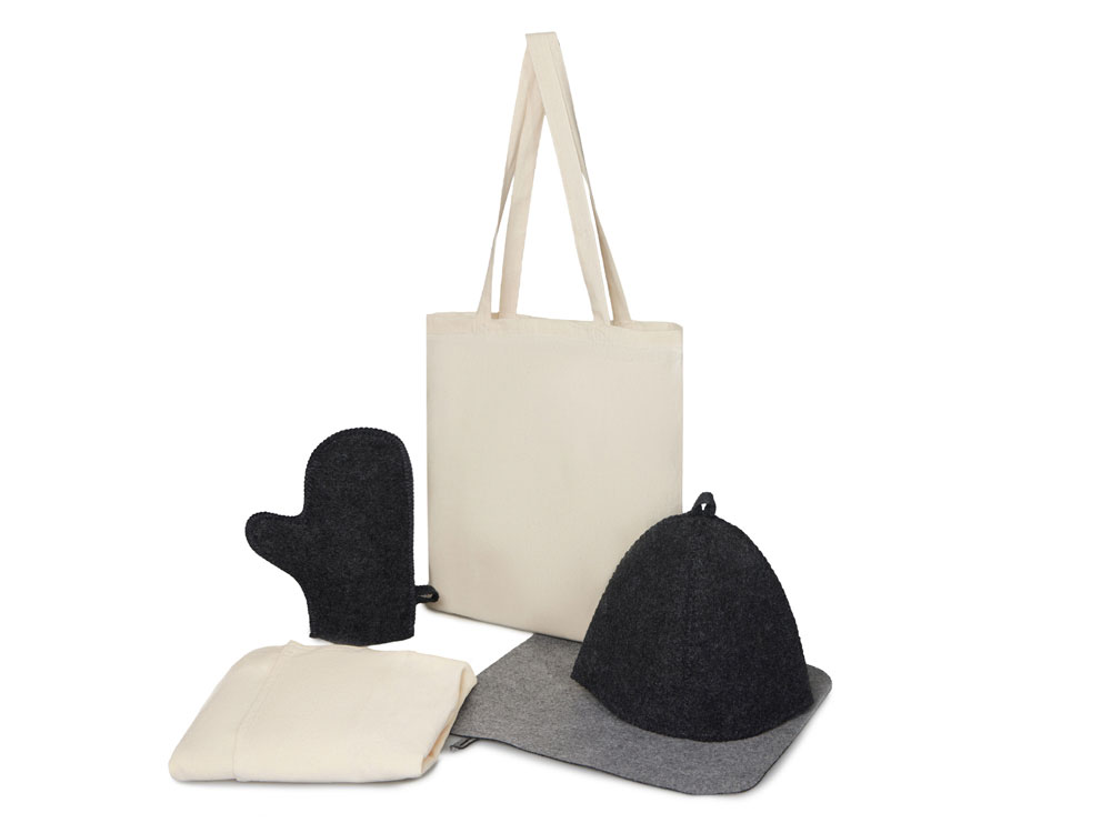 Банный набор с килтом Healing Light, мужской, серый-0