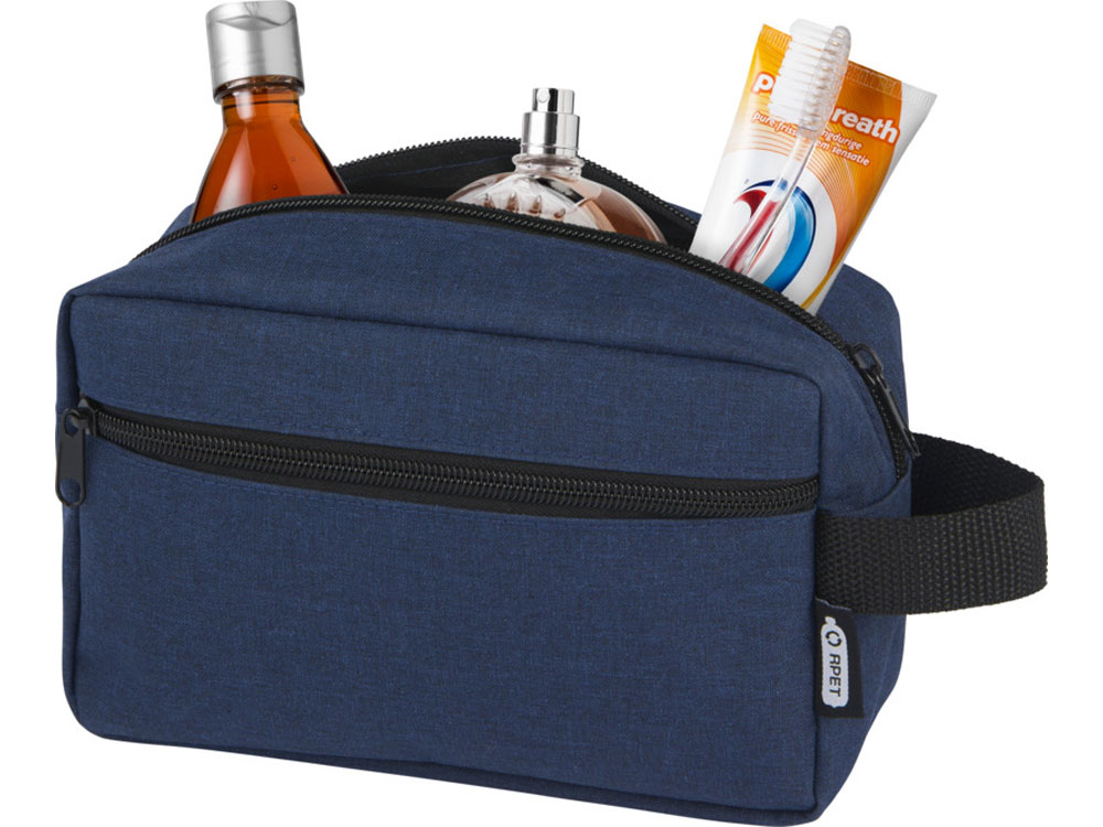 Косметичка Ross объемом 1,5 л из переработанного РЕТ-пластика, вереск нэйви-3