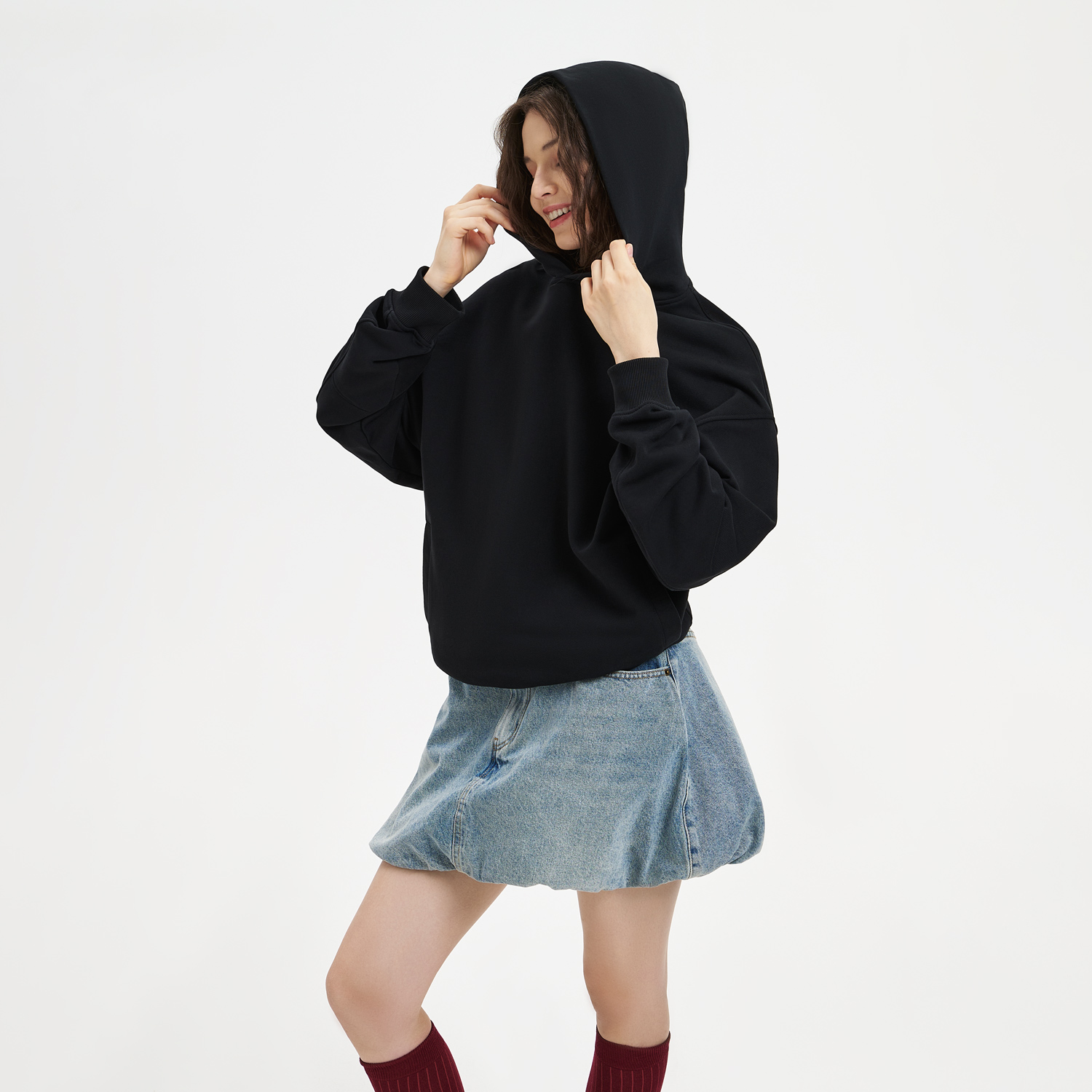 Худи оверсайз унисекс FUSION, черный-6