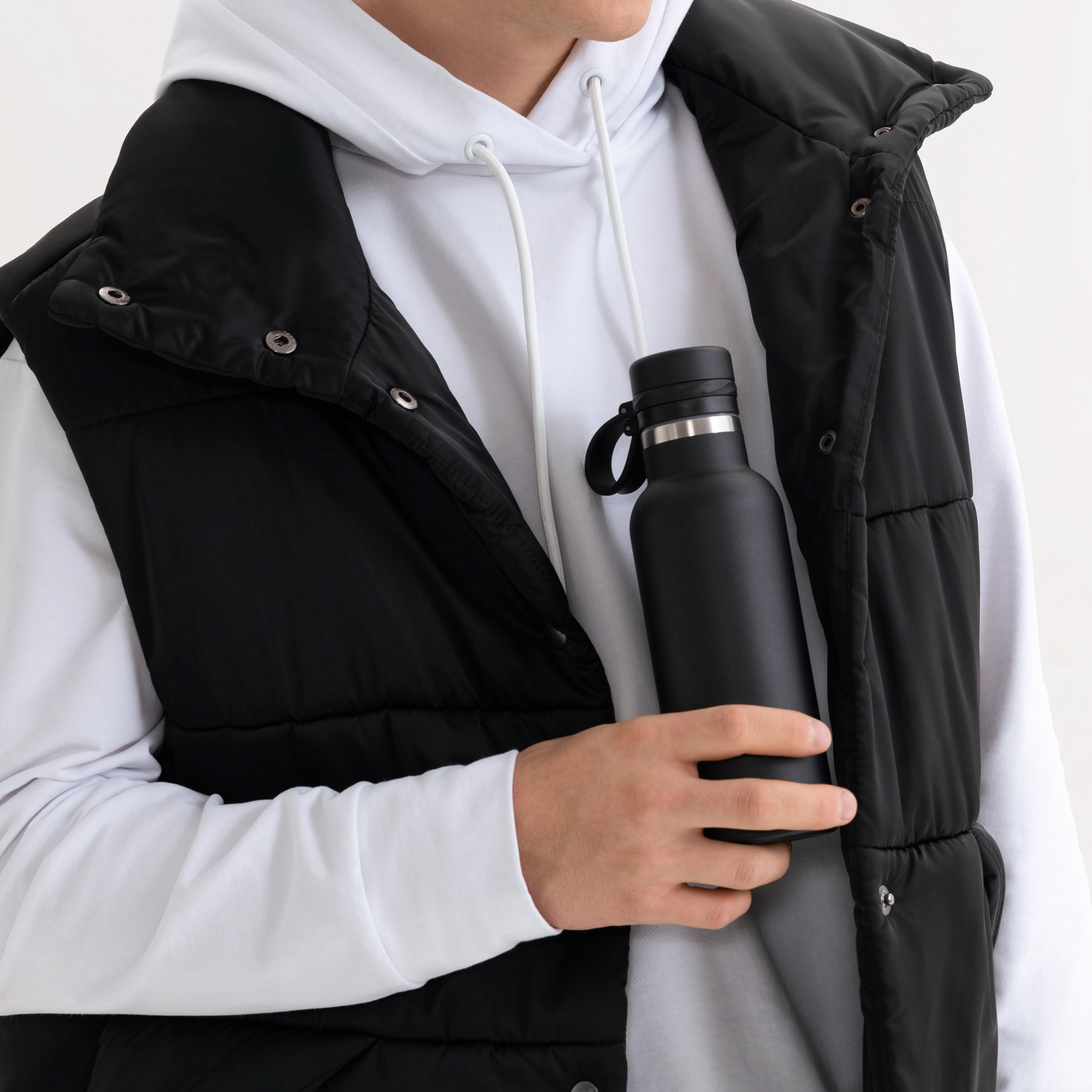 Термобутылка вакуумная герметичная Модена, черная-14