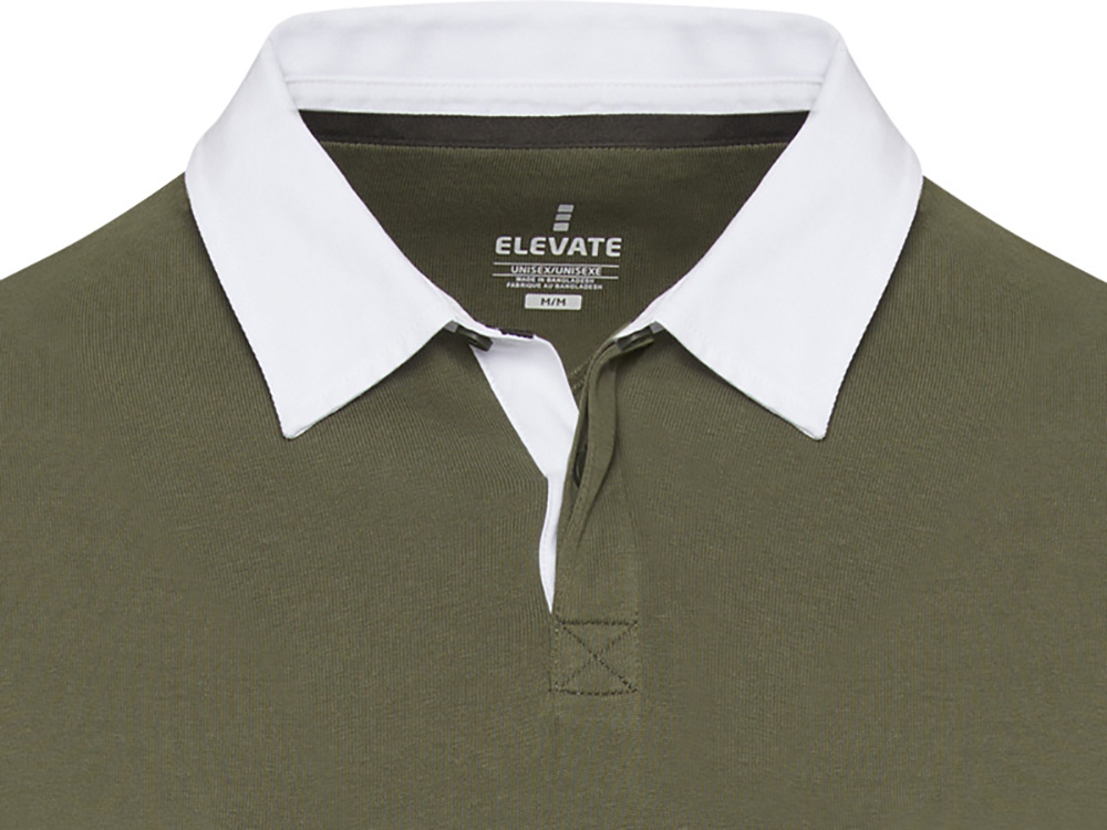 Clyde толстовка-поло унисекс для регби - Зеленый / Белый-3