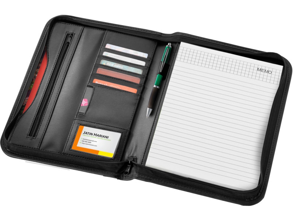 Папка A4 Ebony на молнии, черный-1