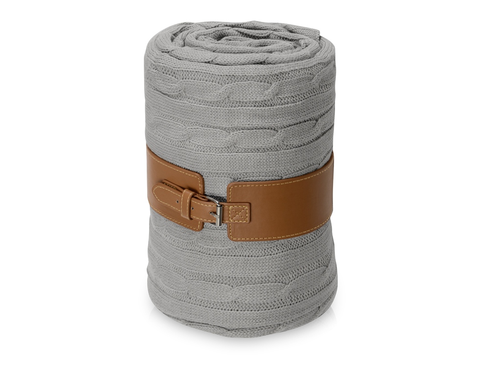 Плед акриловый Braid NEW, светло-серый-0