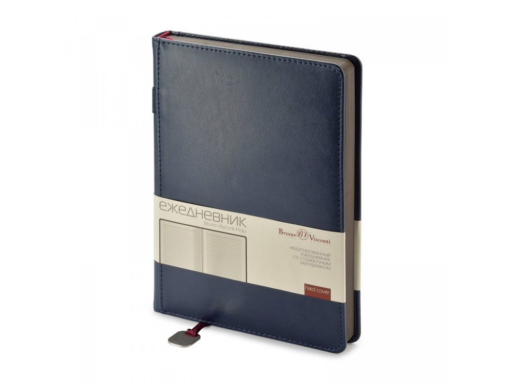 Ежедневник А5 недатированный Polo, синий-0