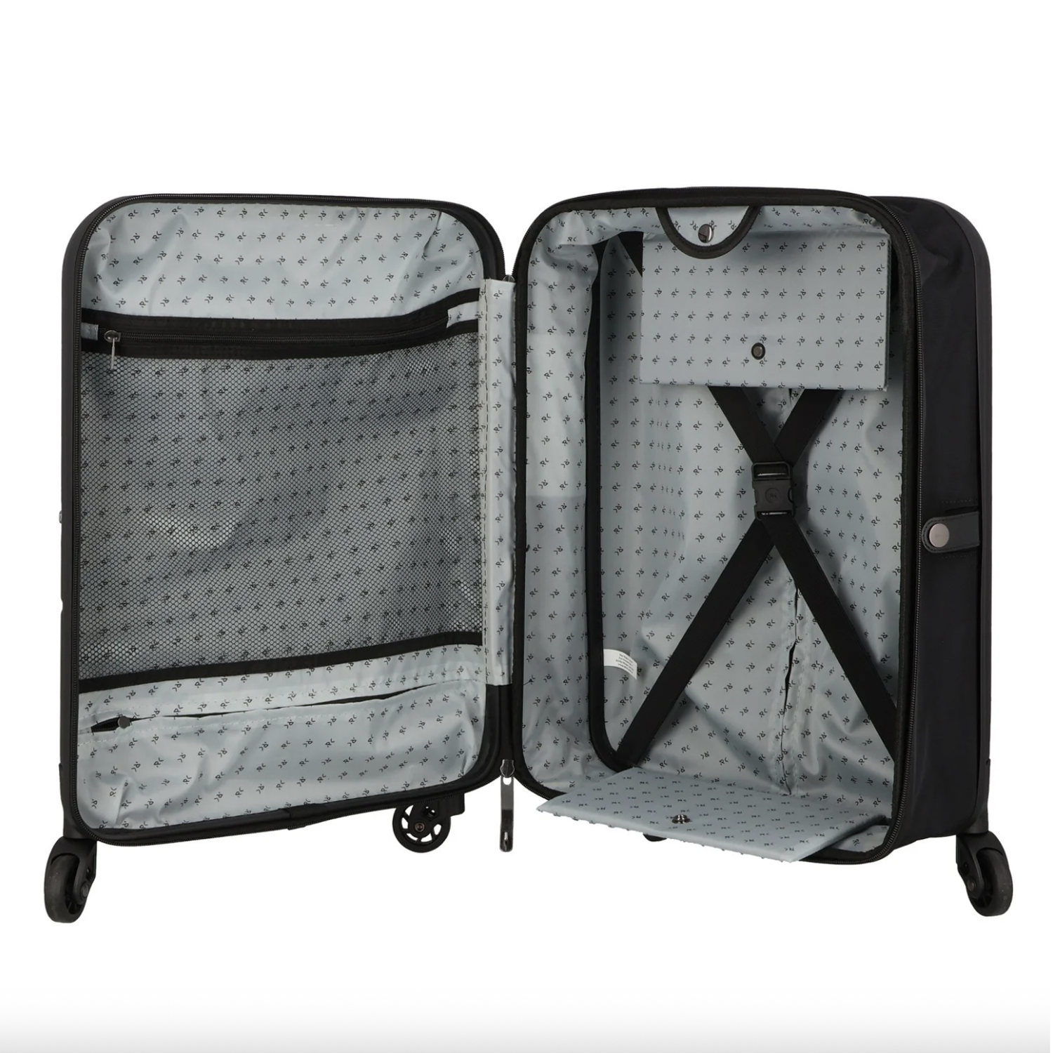 Чемодан складной Rollink FLEX LIGHT 55x40x20 см, 4 колеса, черный-4