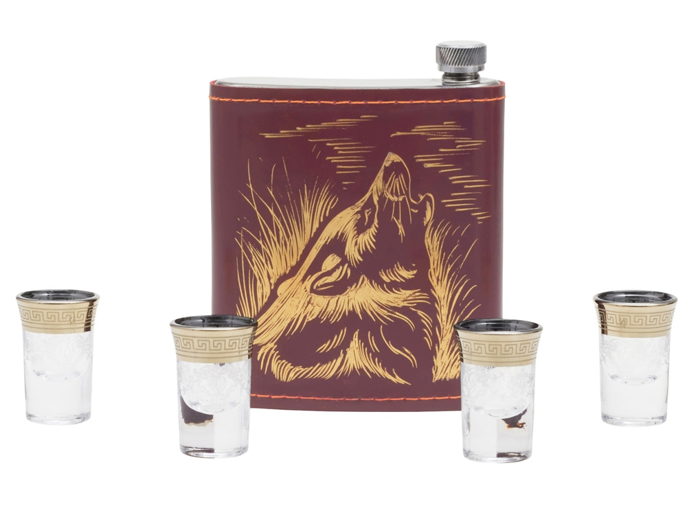 Набор Подарочный, бордовый/золотистый-4