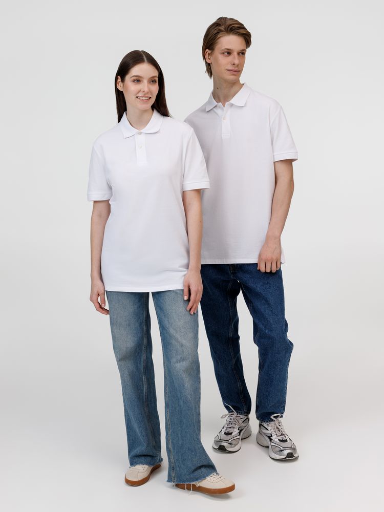 Рубашка поло унисекс Pacific, белая-6