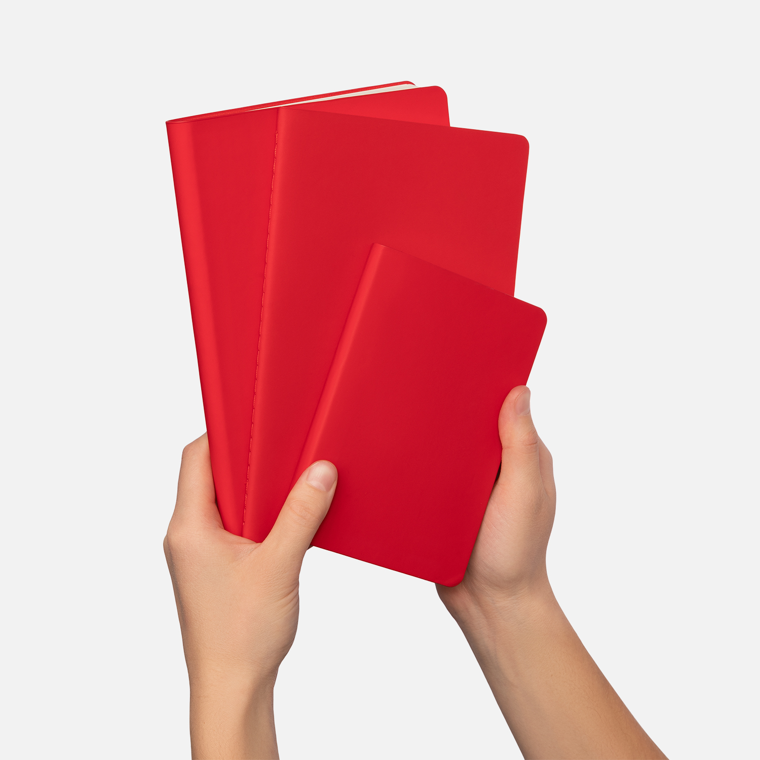 Блокнот Alpha slim, красный-13