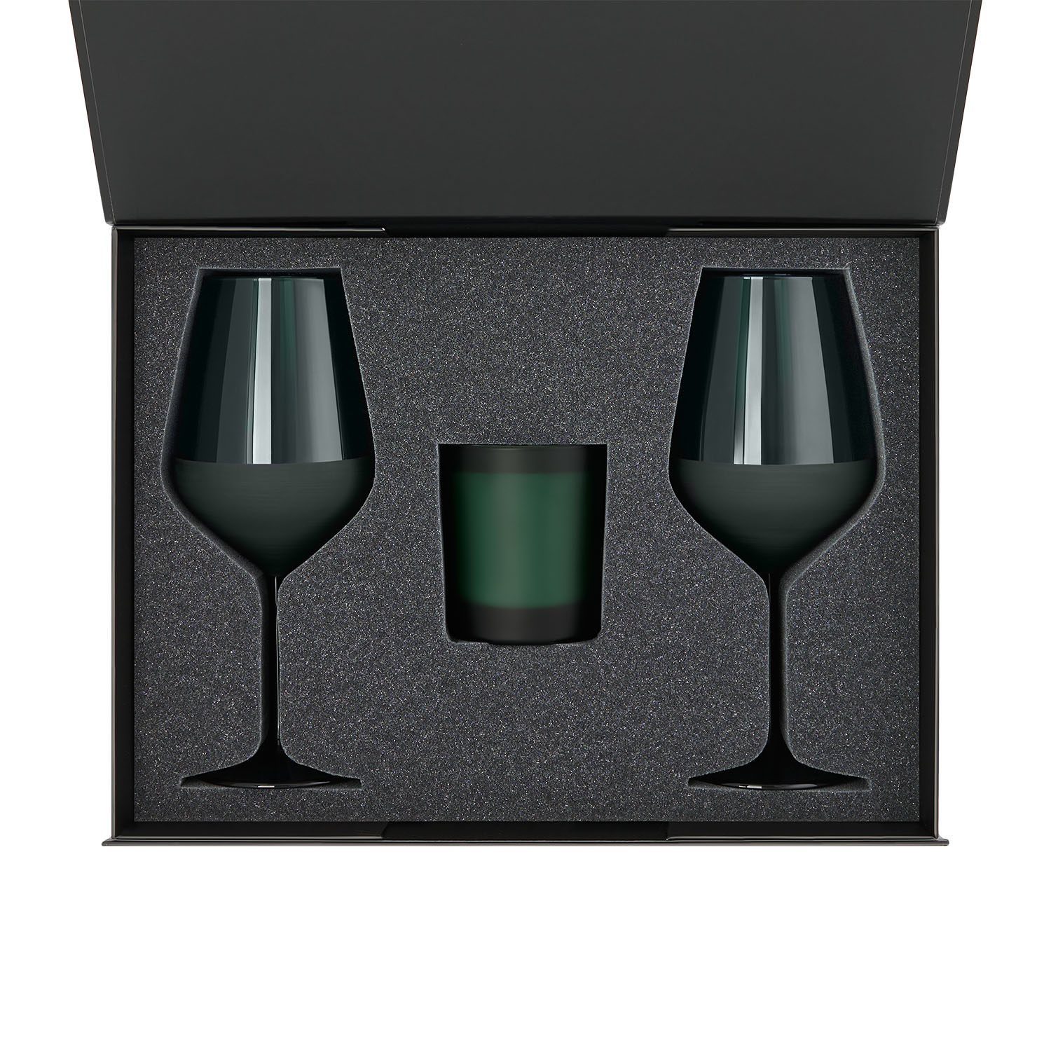 Ложемент под свечу Энигма (Enigma) + 2 бокала для вина в среднюю коробку-трансформер (арт. 695721)-2