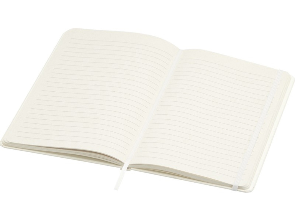 Bass блокнот формата А5 из переработанных материалов, с линованными страницами - Белый-3