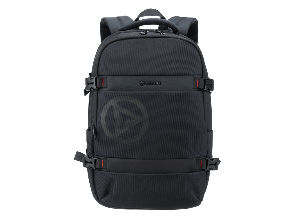Рюкзак TORBER VOYAGE с отделением для ноутбука 18'', черный, полиэстер 900D, 34х16х47 см, 20 л-0