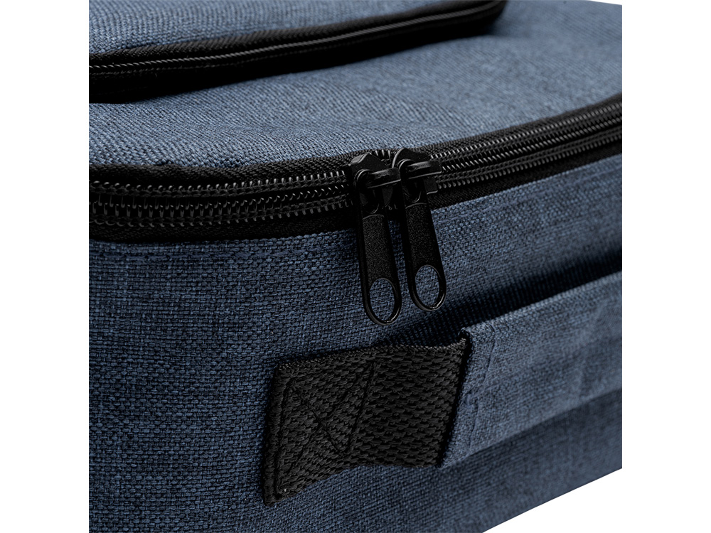 Сумка-холодильник из переработанного полиэстера Сотэк (SOTEK), меланжевый синий-3