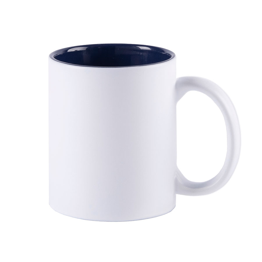 Кружка KULMER, керамика, белый, синий-0