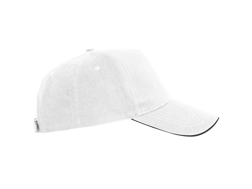 Бейсболка Eris унисекс, белый/черный-1