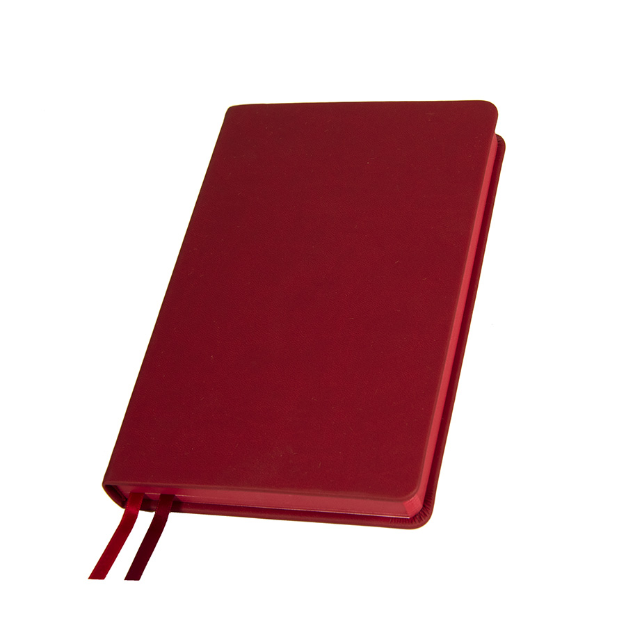 Ежедневник недатированный Softie, А5, бордовый, блок в клетку, бордовый обрез, бордовый-0