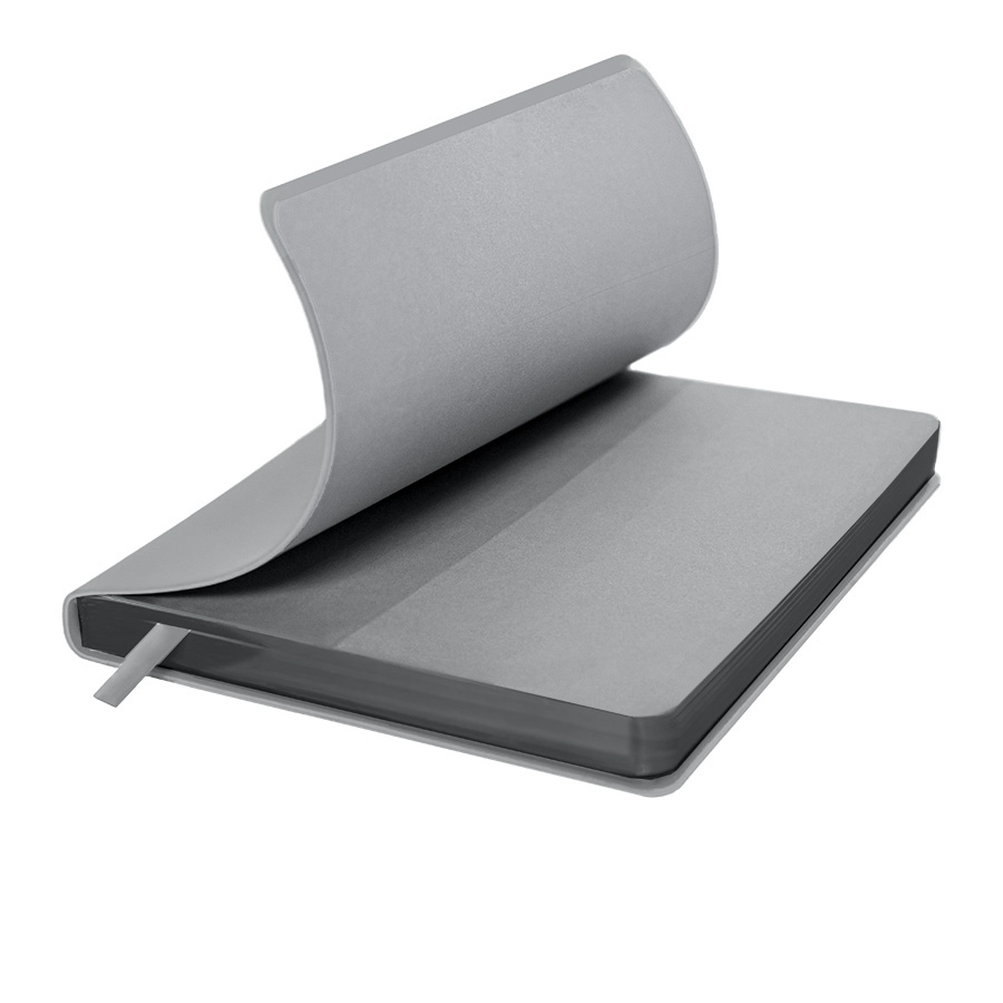 Ежедневник недатированный Pulpy, А5,  светло-серый, кремовый блок в линейку, светло-серый срез, светло-серый-5