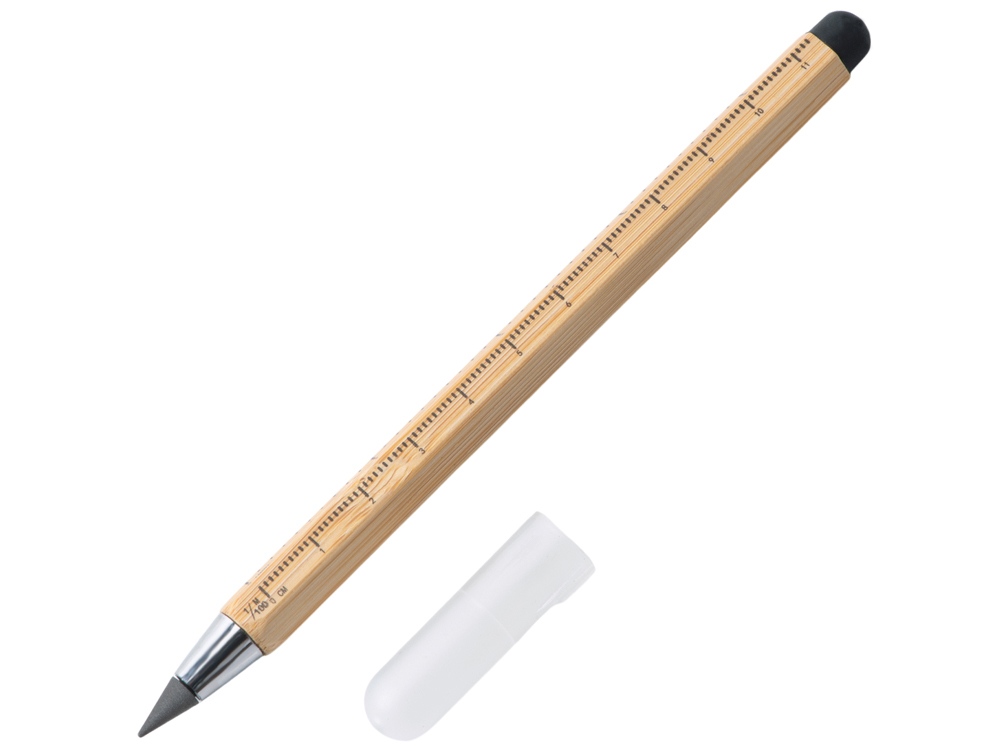 Вечный карандаш Sicily Bamboo из бамбука со стилусом и линейкой-1