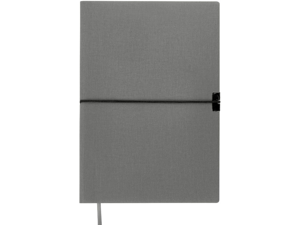 Блокнот Horizon с горизонтальной резинкой, гибкая обложка, 80 листов, серый-5