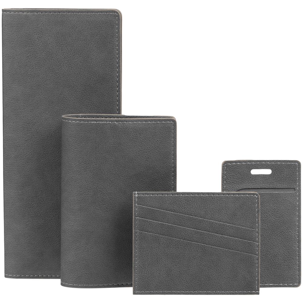 Обложка для паспорта Petrus, серая-3