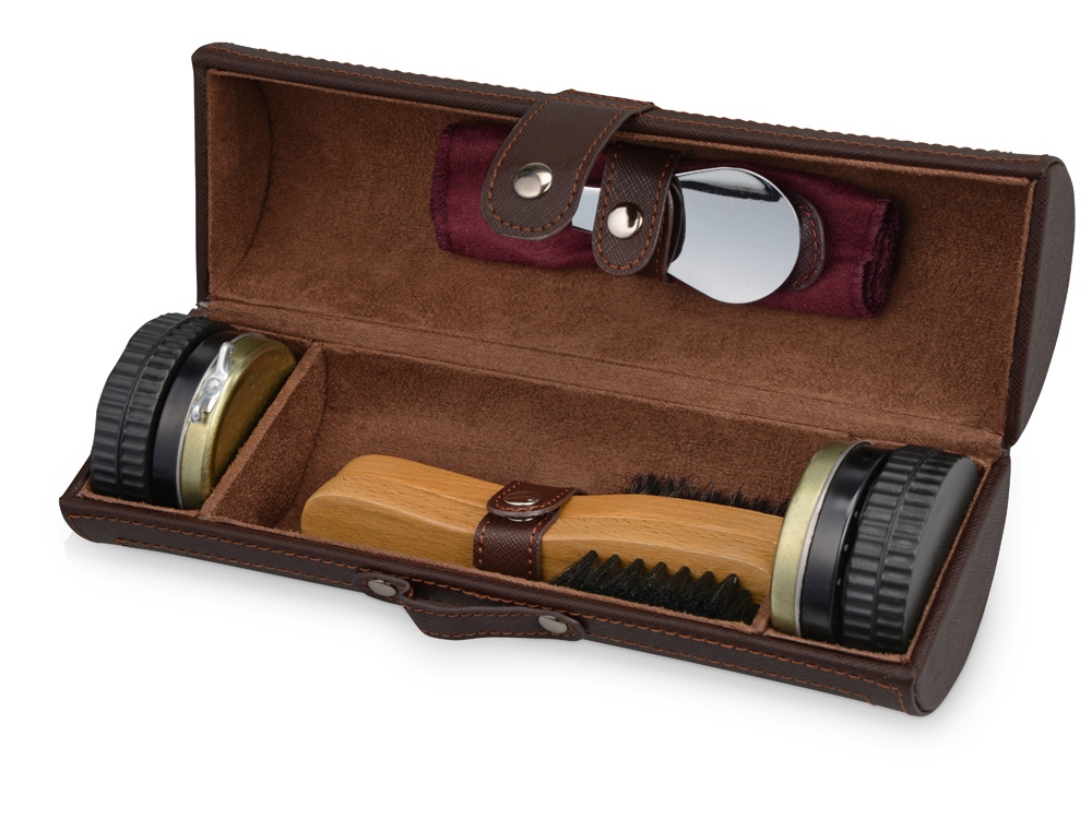 Набор для чистки обуви Сапфир, коричневый-1