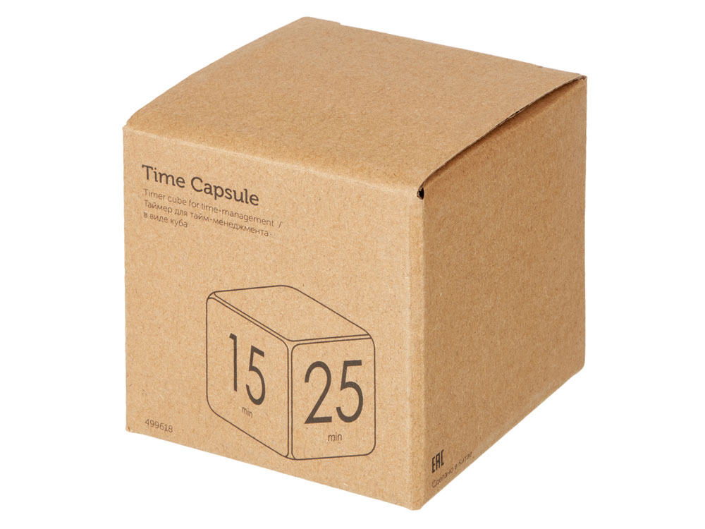 Таймер для тайм-менеджмента Time Capsule на 5-15-25-45 минут, софт-тач, белый-5
