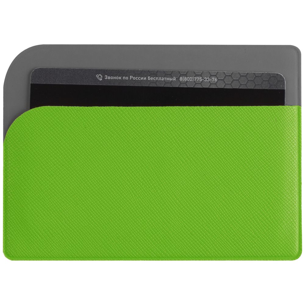 Чехол для карточек Dual, зеленый-2