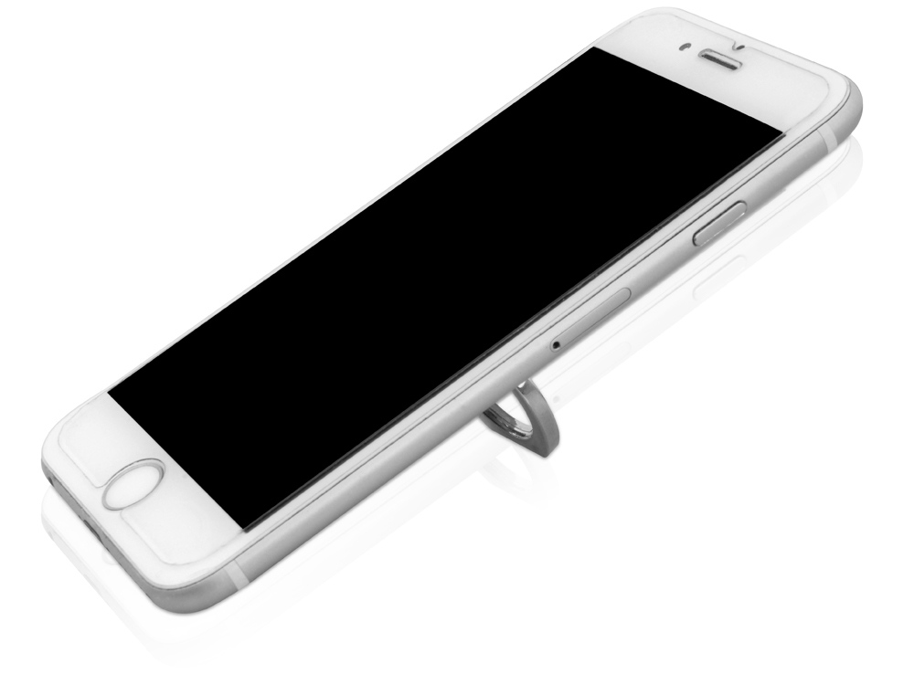 Кольцо-подставка iRing, серебристый-3