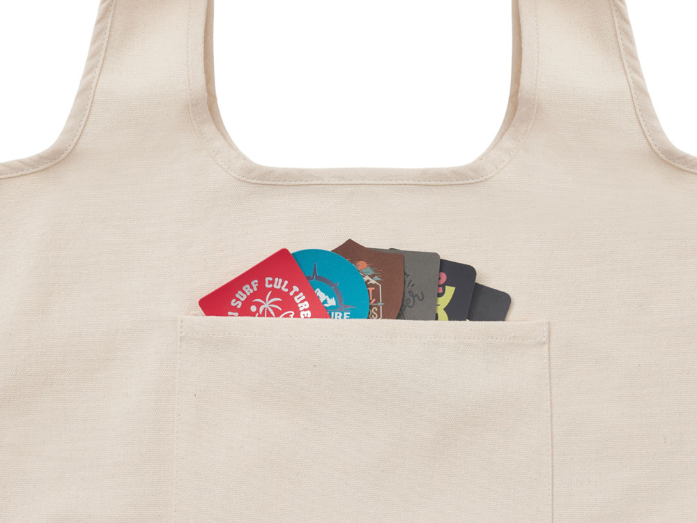 Сумка Revest из переработанного хлопка, натуральный с патчем-2