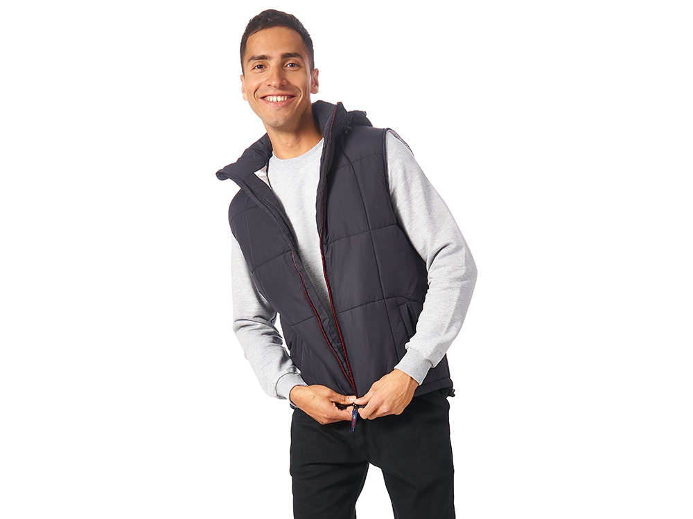Жилет Vigour мужской, черный/стальной-1