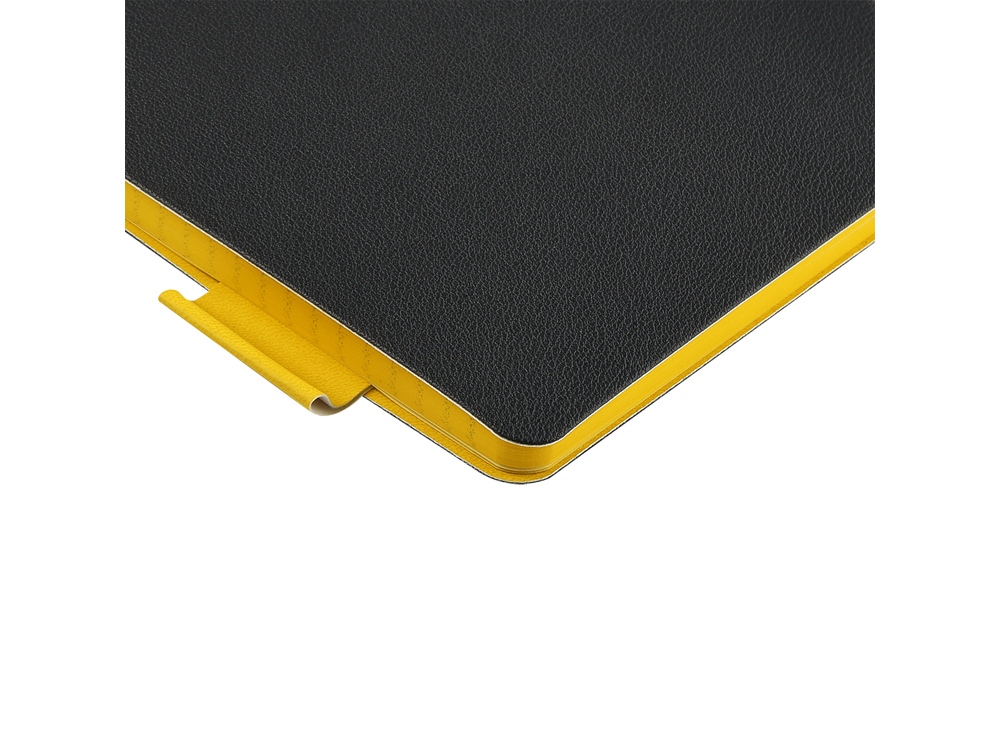 Блокнот А5 Boston, черный с желтым срезом-4