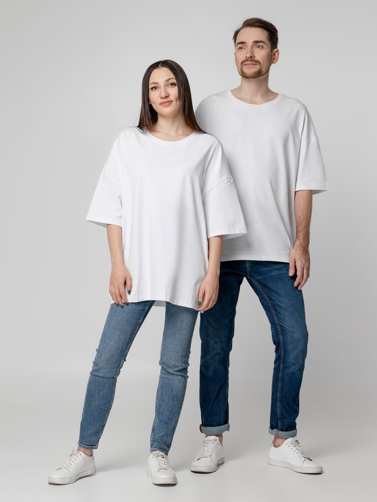 Футболка унисекс оверсайз Crosstown, белая-9