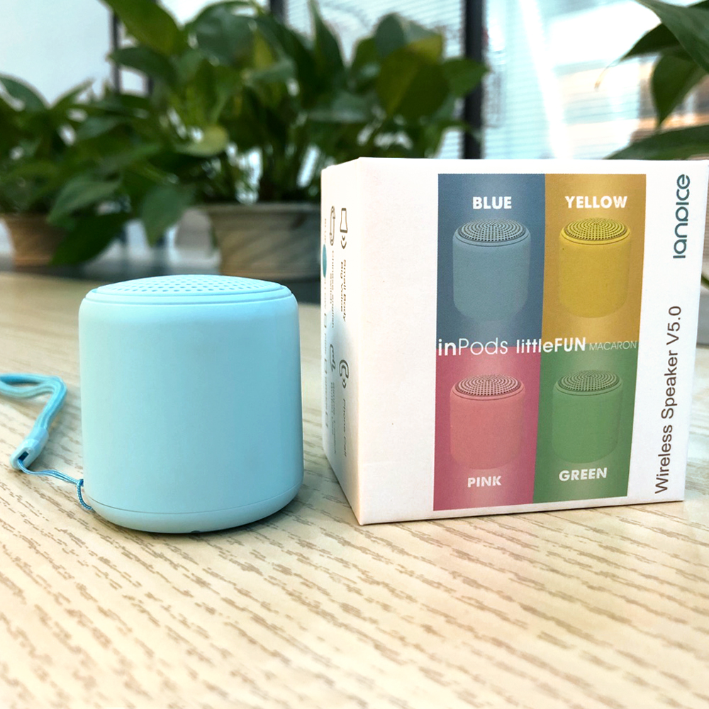 Беспроводная Bluetooth колонка Fosh, Голубой полуматовый-1