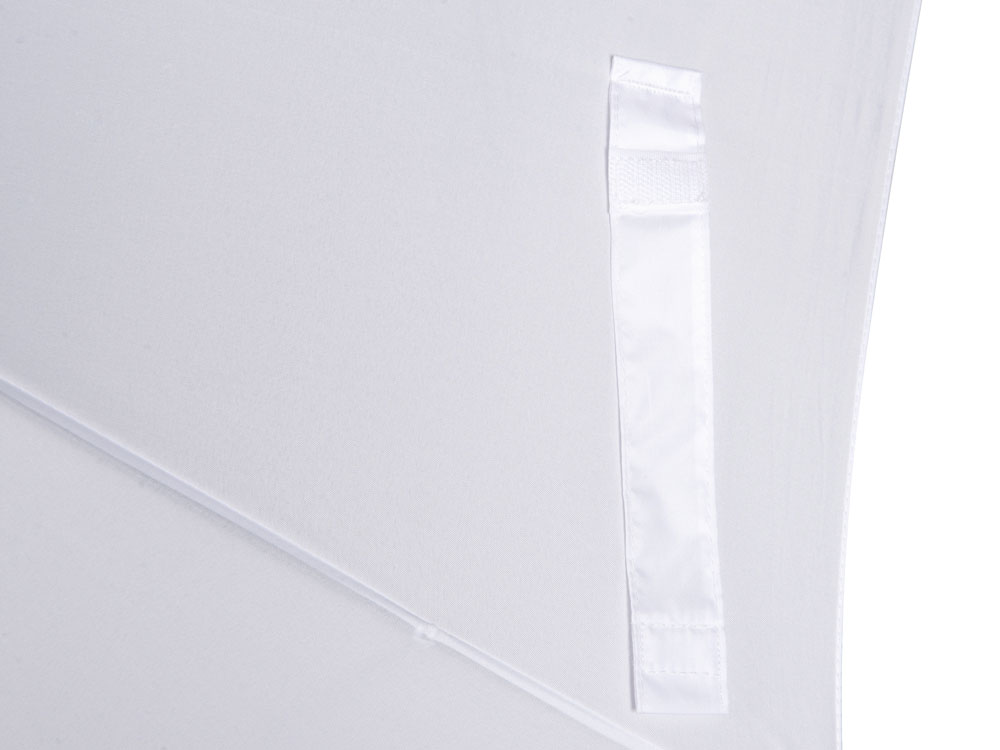 Зонт-трость Reviver с куполом из переработанного пластика, белый-6