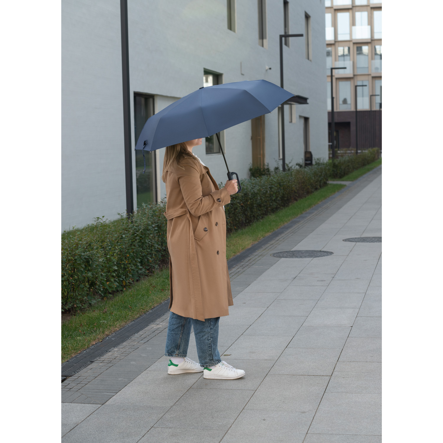 Зонт складной Азимут (Azimut), синий-10