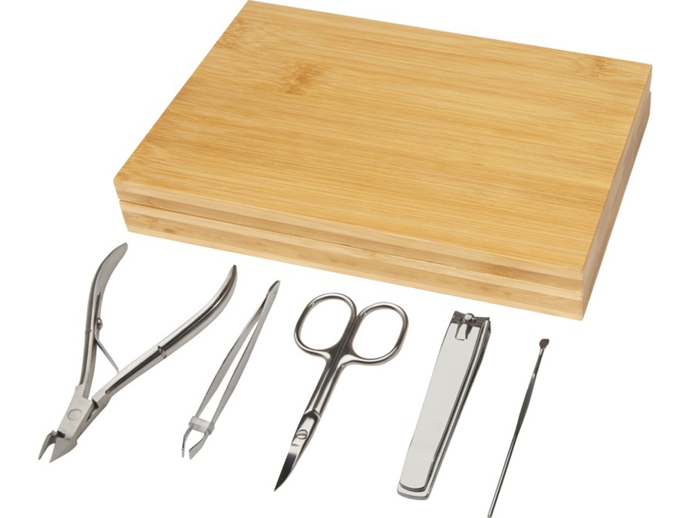 Набор из 5 предметов из бамбука для маникюра Ladia , natural-0