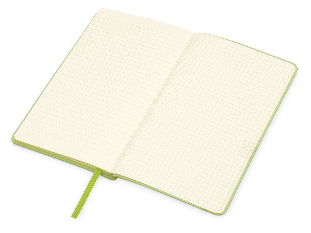 Блокнот Notepeno 130x205 мм с тонированными линованными страницами, зеленое яблоко-3