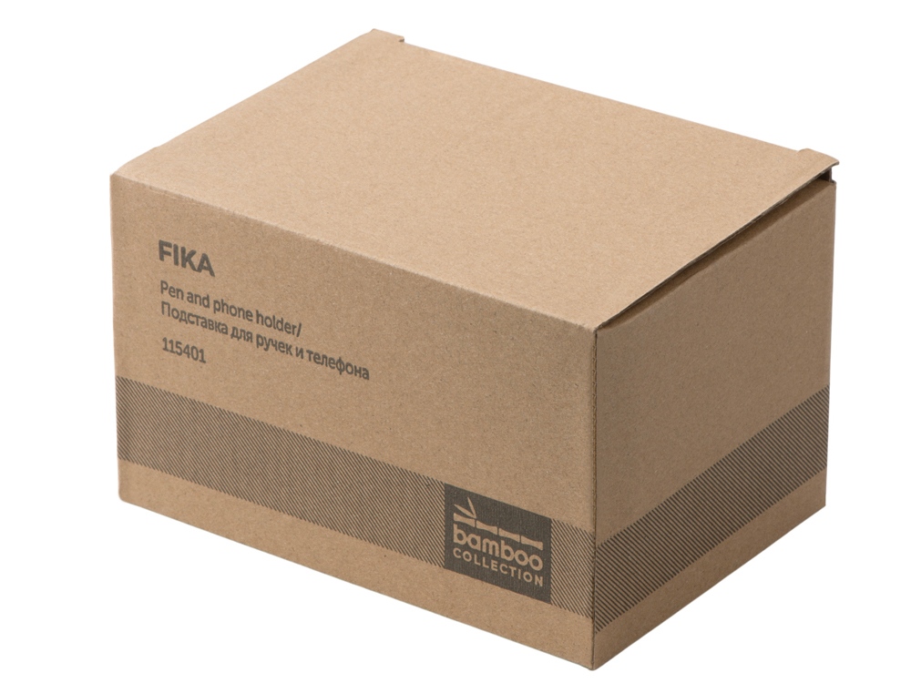 Подставка для ручек и телефона Fika, натуральный/серый-7