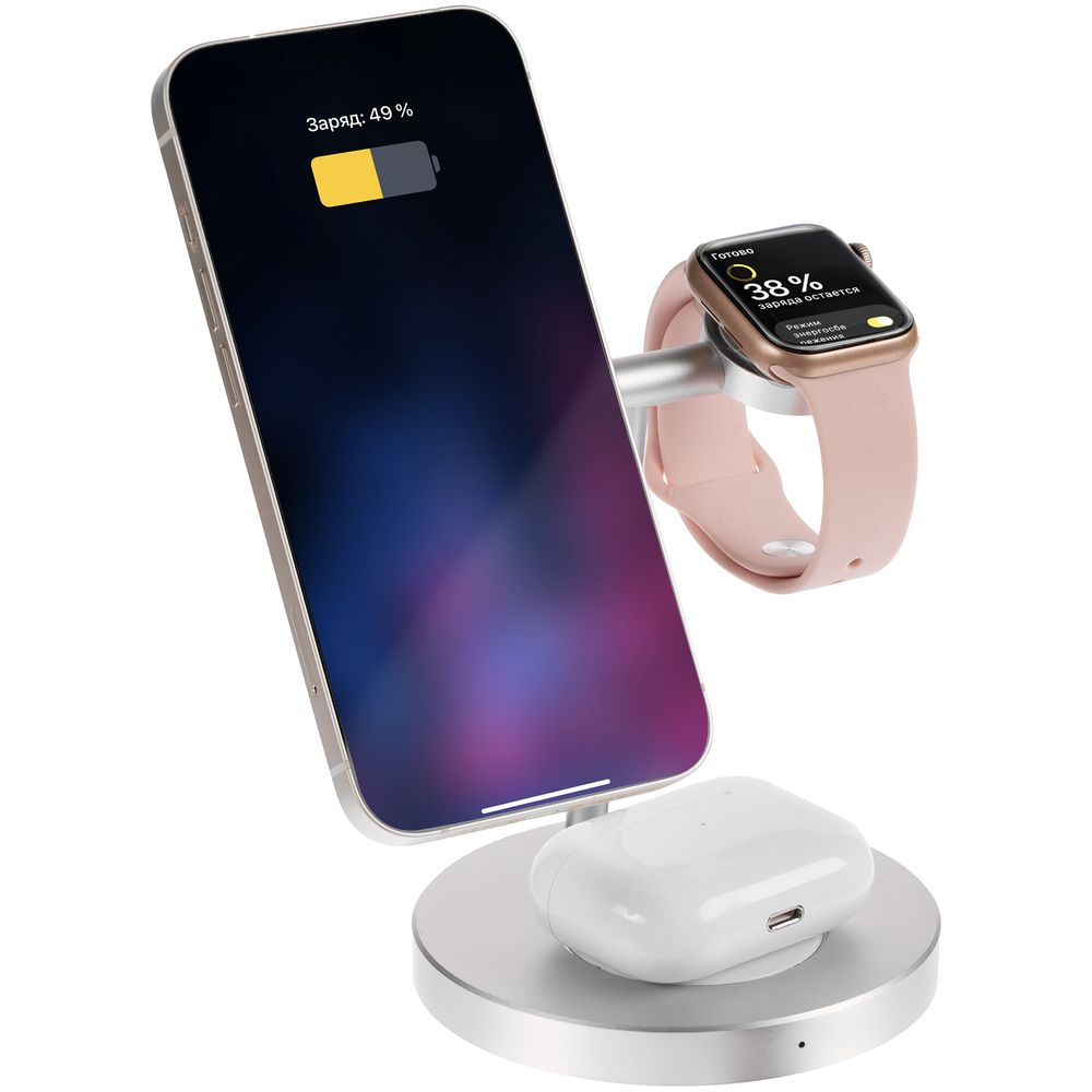 Зарядная станция Orbis, серебристая-1