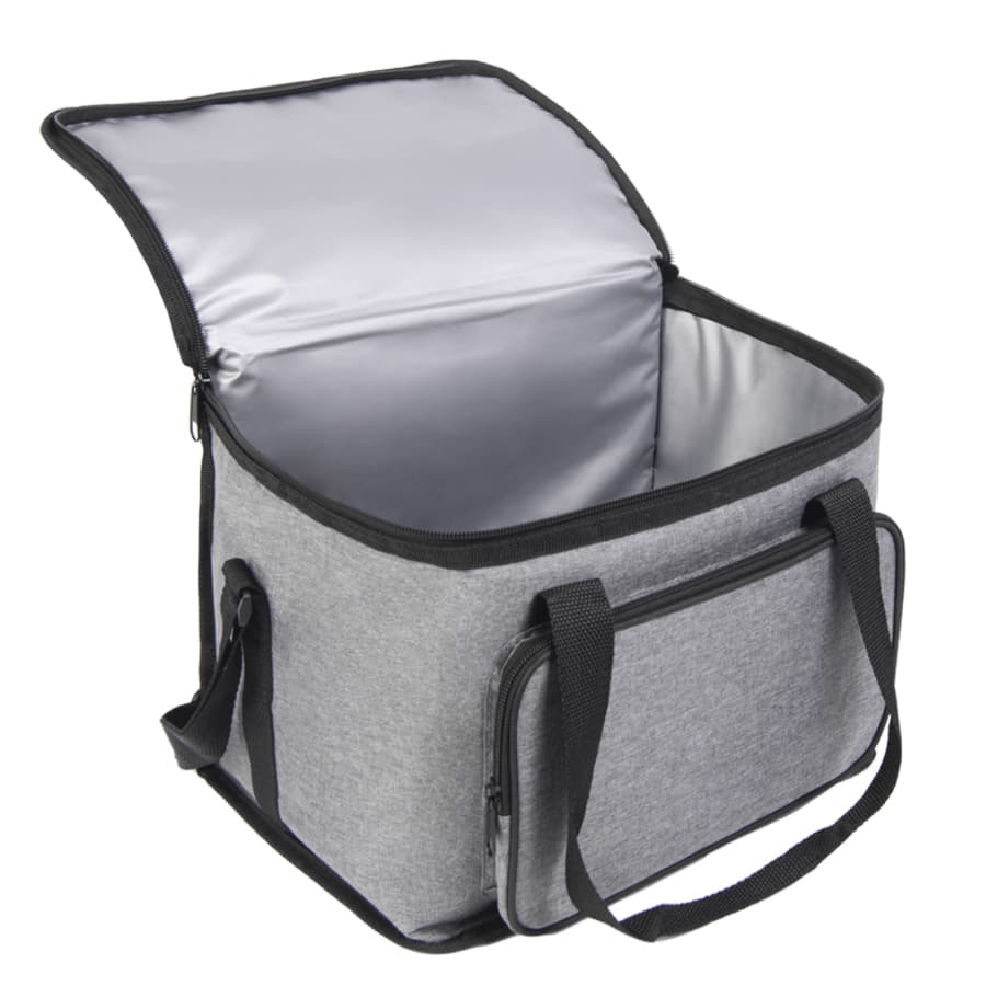 Термосумка с карманом POCKET, серый меланж-3