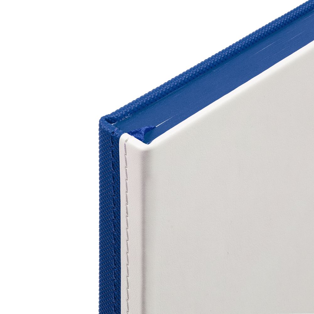 Ежедневник Duplex, недатированный, белый с синим-2