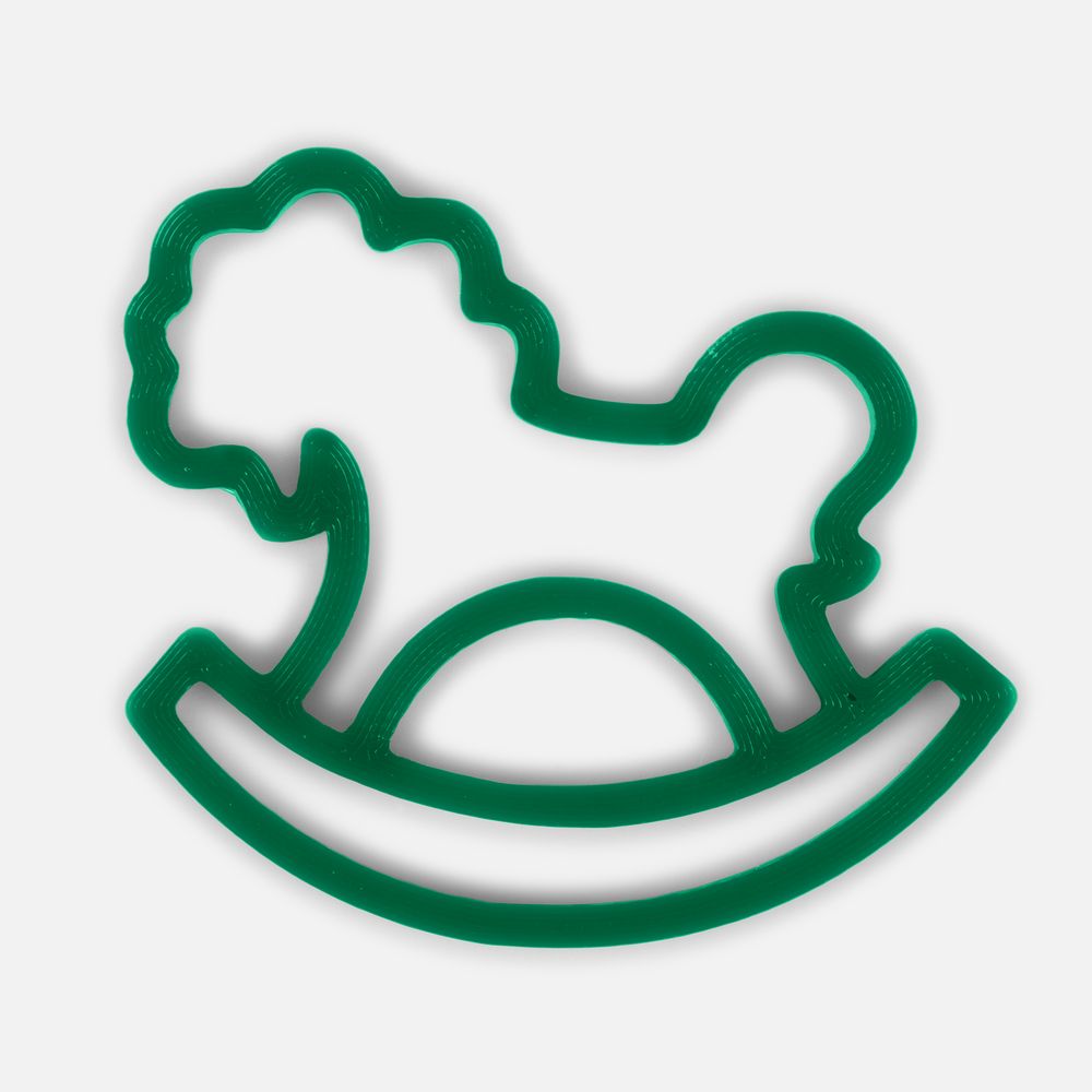 Подвеска «Лошадка-качалка», 3D-печать, зеленая-1